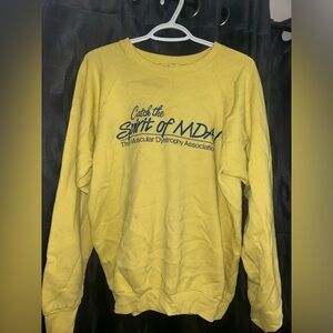 yellow crew neck